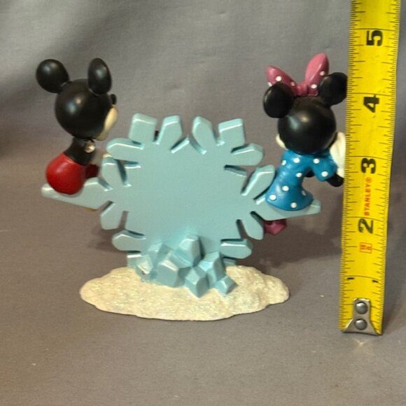 Mickey Minnie Mouse Figurine Walt Disney Hamilton Collection Unique Snowflake - Picture 2 of 3
